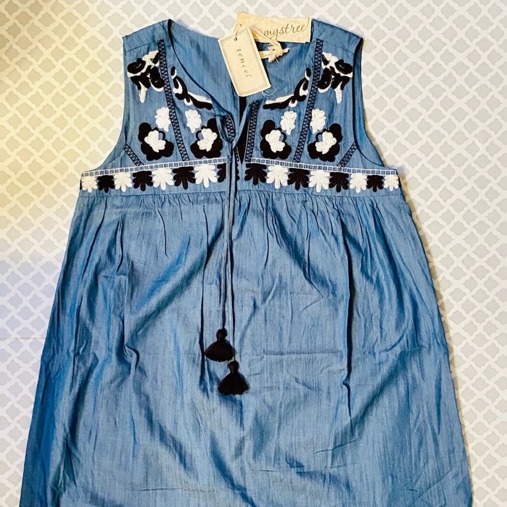 NWT Mystree boho chic tencel dress sz S